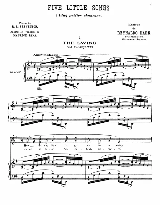First page of 5 Little Songs