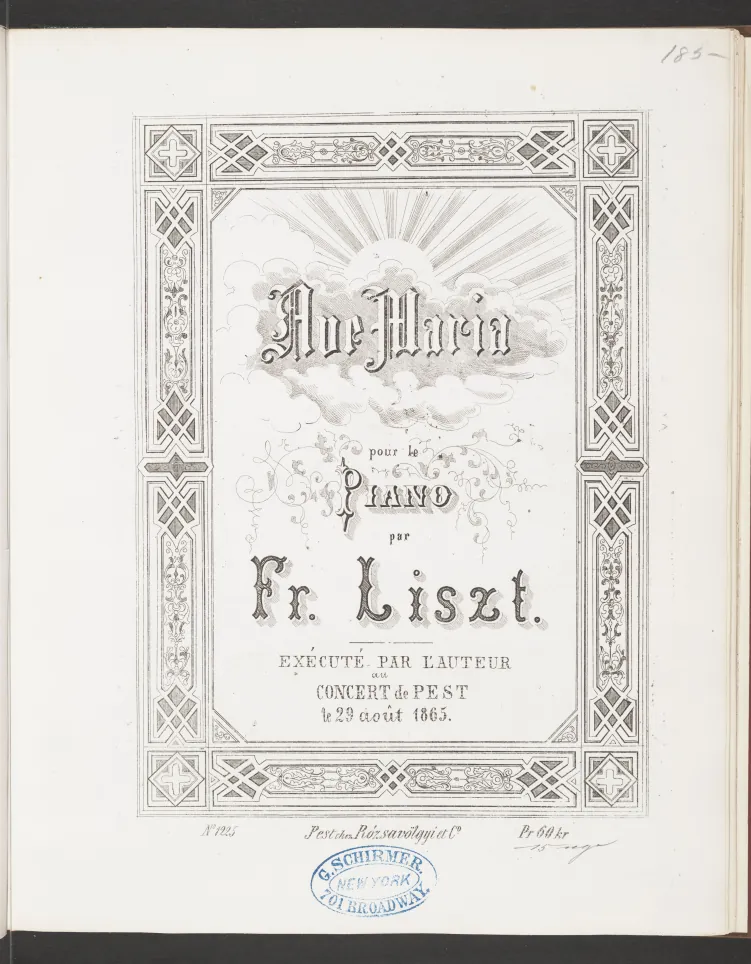 First page of Ave Maria