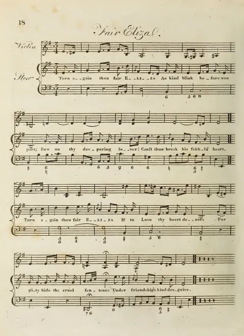 First page of Fair Eliza