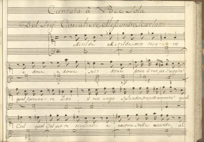 First page of Mitilde, mio tesoro, e dove sei?
