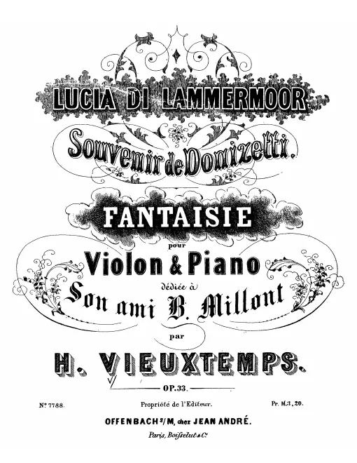 First page of Souvenir de Donizetti, Op.33