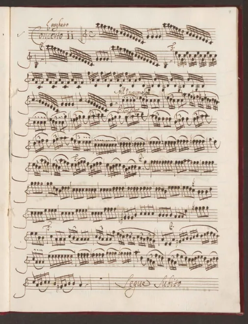 First page of Violin Concerto in C major