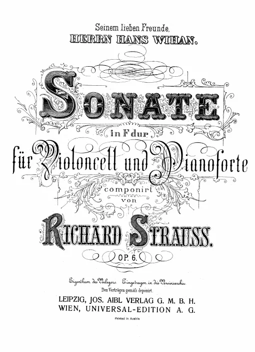 First page of Cello Sonata, Op.6