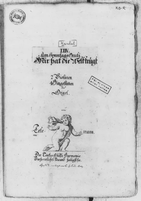 First page of Mir hat die Welt trüglich Gericht, TWV 1:1138