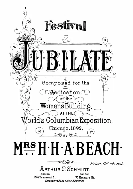 First page of Festival Jubilate