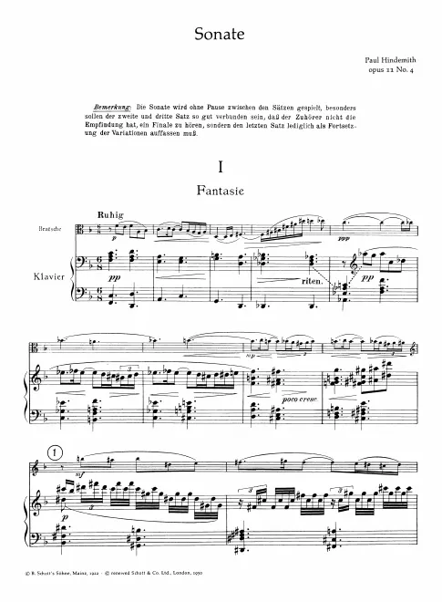 First page of Viola Sonata