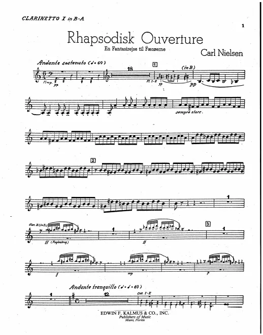 First page of Rhapsody Overture