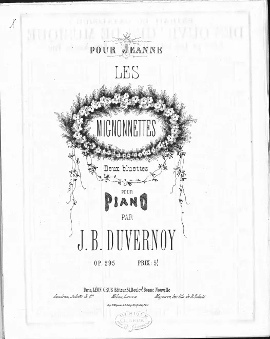 First page of Les mignonnettes