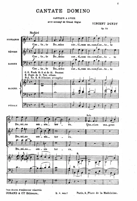 First page of Cantate Domino