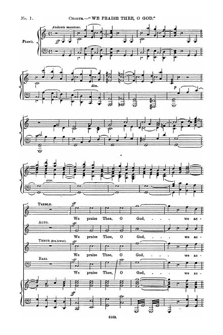 First page of Festival Te Deum
