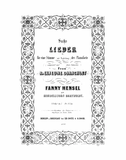First page of 6 Lieder