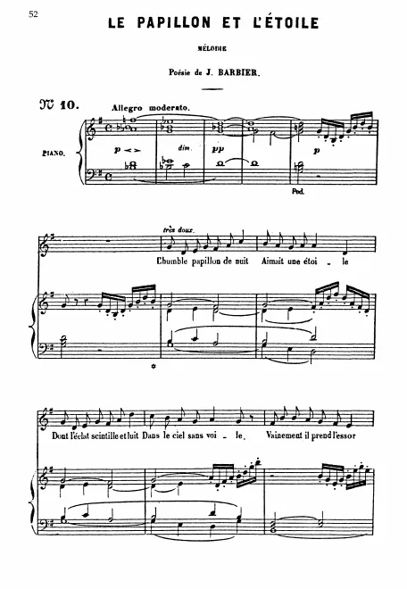 First page of Le papillon et l'étoile