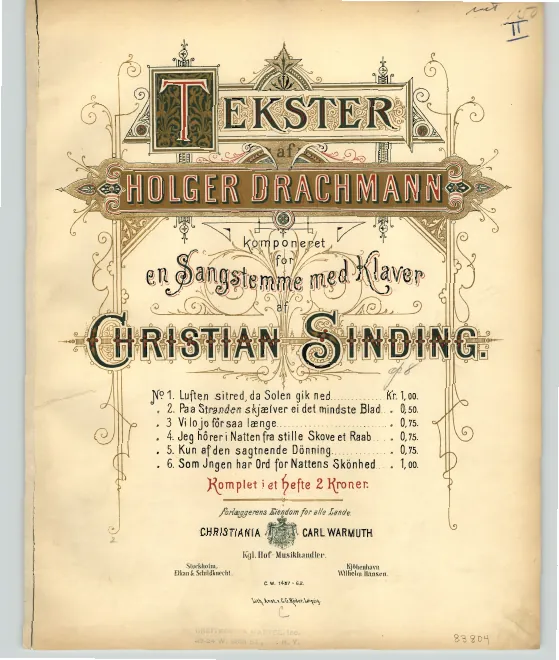 First page of 6 Tekster af Holger Drachman