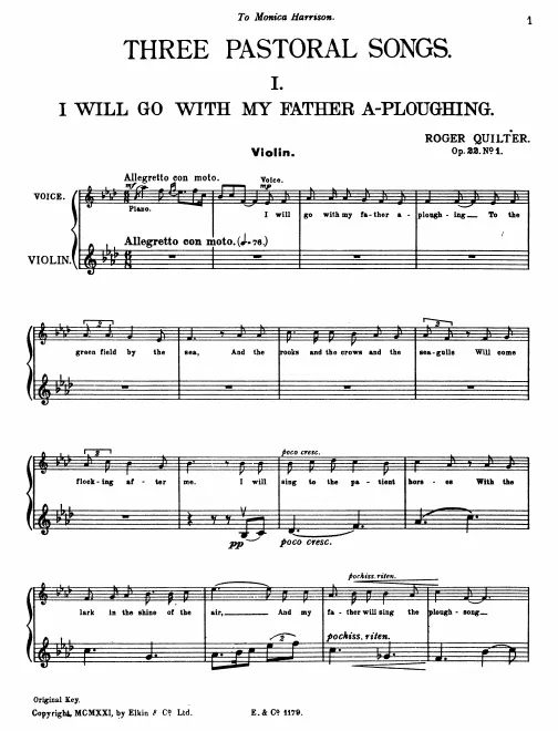 First page of 3 Pastoral Songs