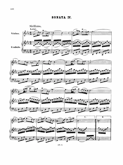 First page of Sonate für Clavier und Violine