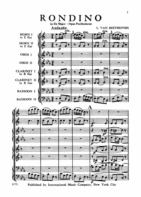 First page of Rondino