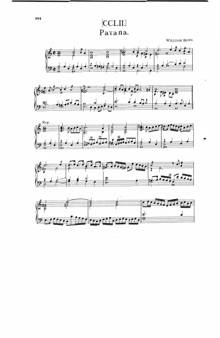First page of Pavana & Galiarda