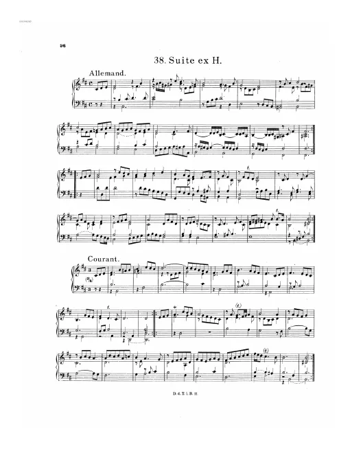First page of Suite in B minor