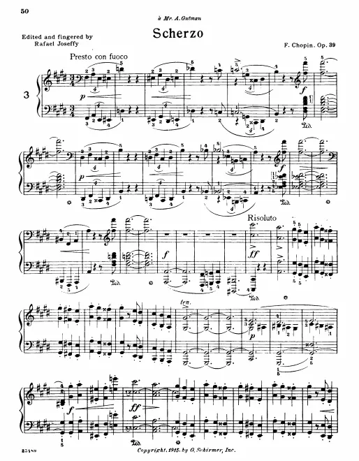 First page of Scherzo No.3
