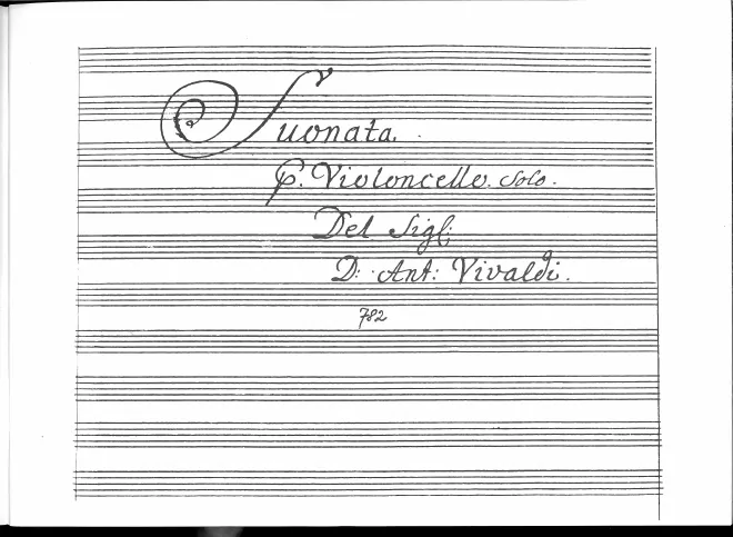 First page of Cello Sonata in B-flat major