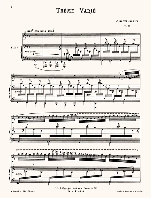 First page of Thème varié