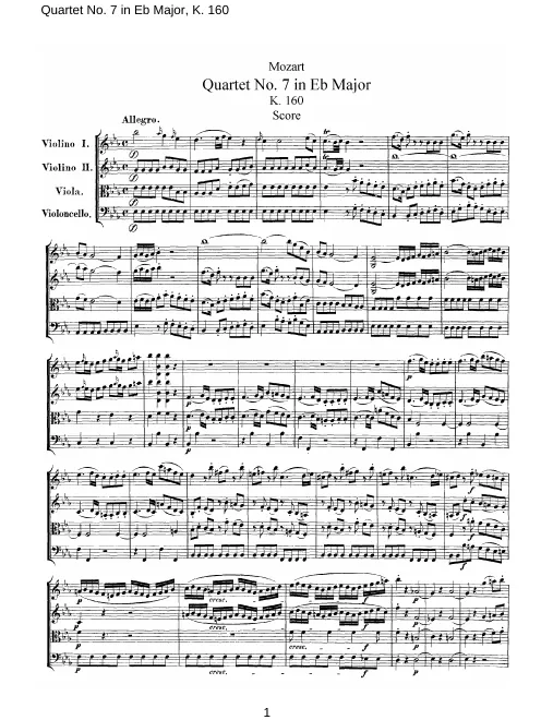 First page of String Quartet No.7