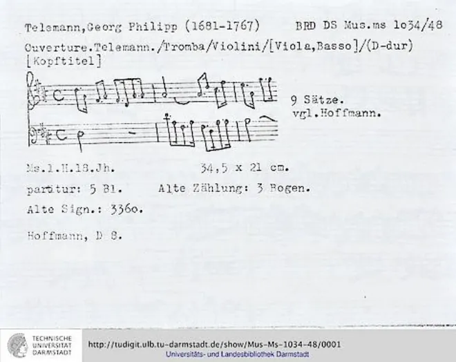 First page of Overture - Suite