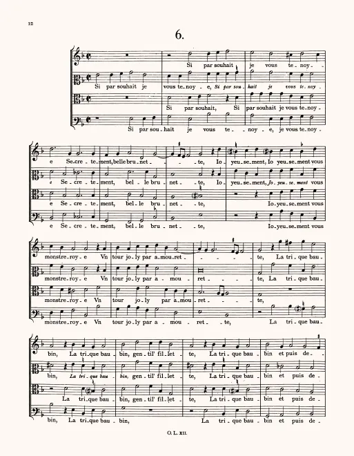 First page of Si par souhait je vous tenoye