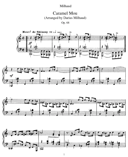 First page of Caramel mou