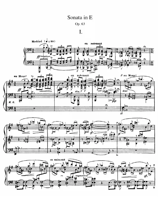 First page of Piano Sonata in E