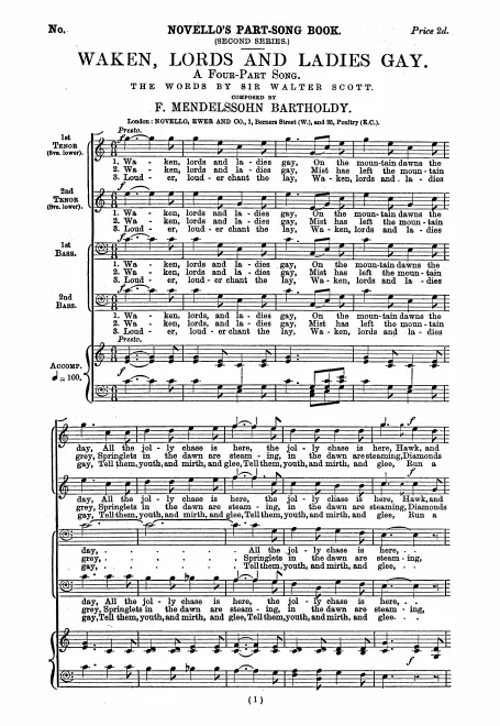 First page of Vier Lieder für vierstimmigen Männerchor