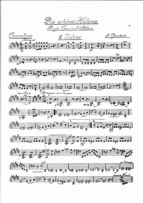 First page of La belle Hélène
