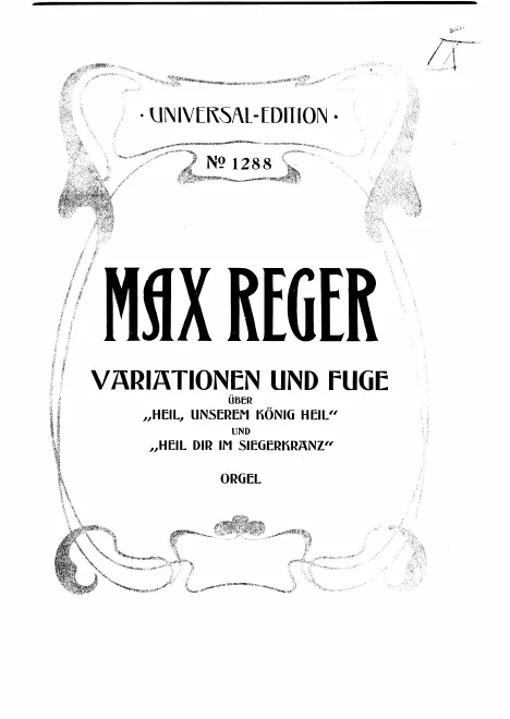 First page of Variations and Fugue on 'God Save the King'