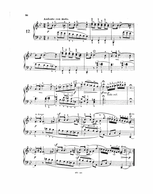 First page of Keyboard Sonata in B-flat major