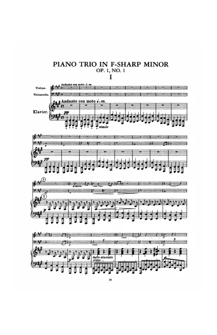 First page of Piano Trio