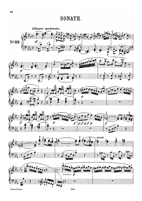 First page of Keyboard Sonata
