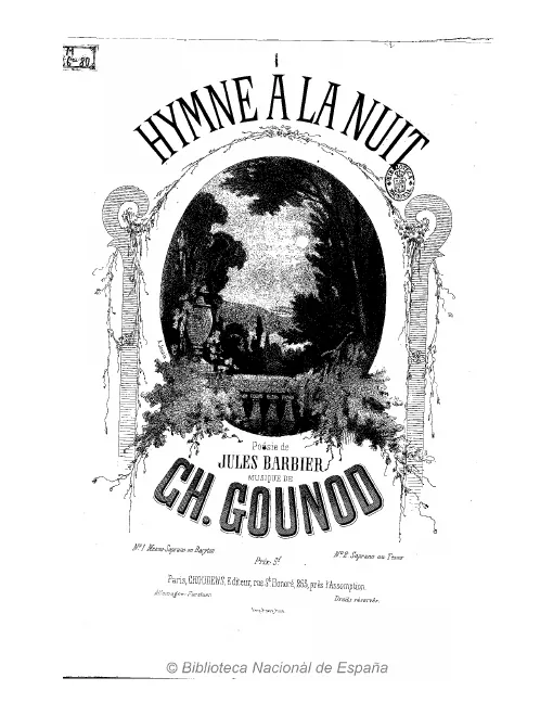 First page of Hymne à la nuit