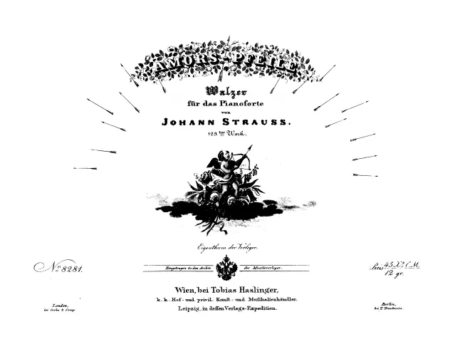 First page of Amors-Pfeile, Op.123