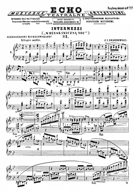 First page of Intermezzo No.1