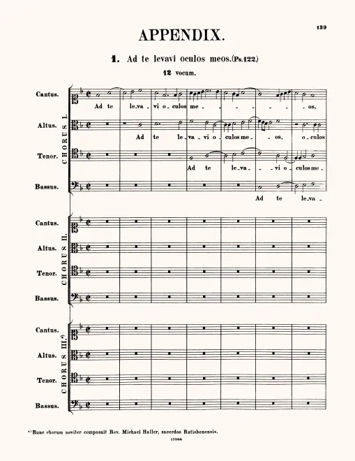 First page of Ad te levavi oculos meos