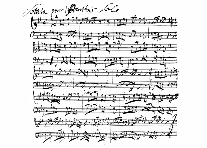 First page of Oboe Sonata in B-flat major