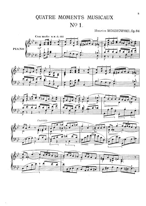 First page of 4 Moments musicaux