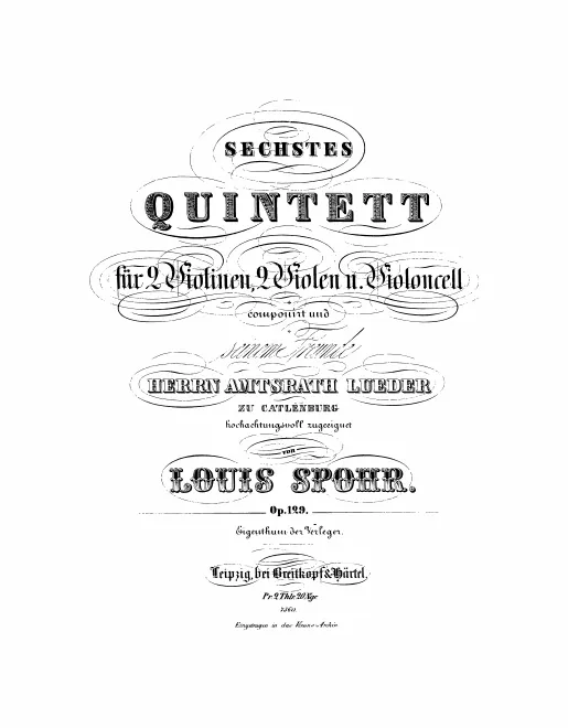 First page of String Quintet No.6