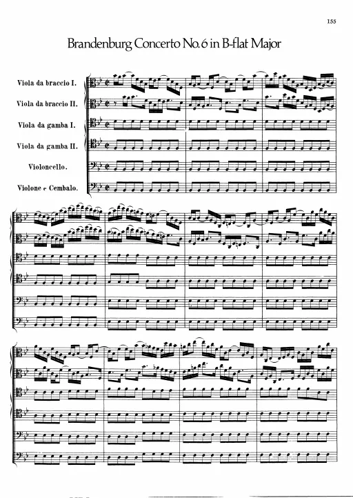 First page of Brandenburg Concerto No.6