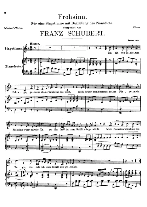First page of Frohsinn