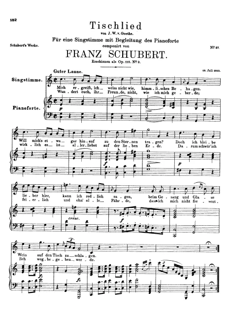 First page of Tischlied