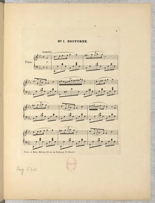 First page of Nocturne in C minor