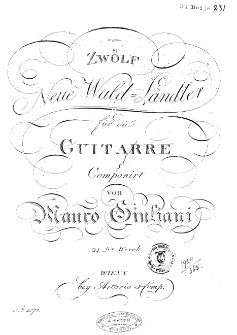 First page of 12 Neue Wald-Ländler