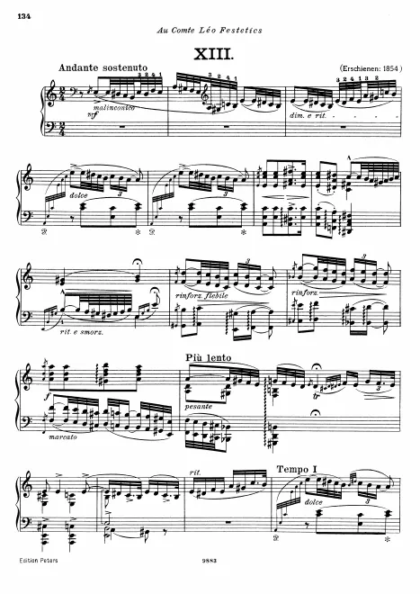 First page of Hungarian Rhapsody No.13