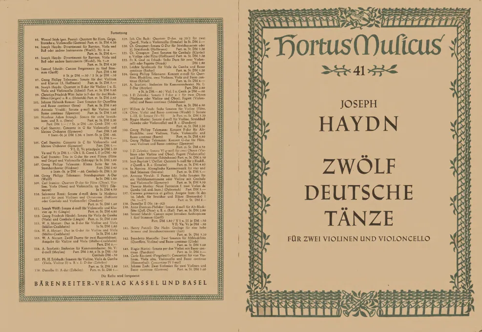 First page of 12 German Dances
